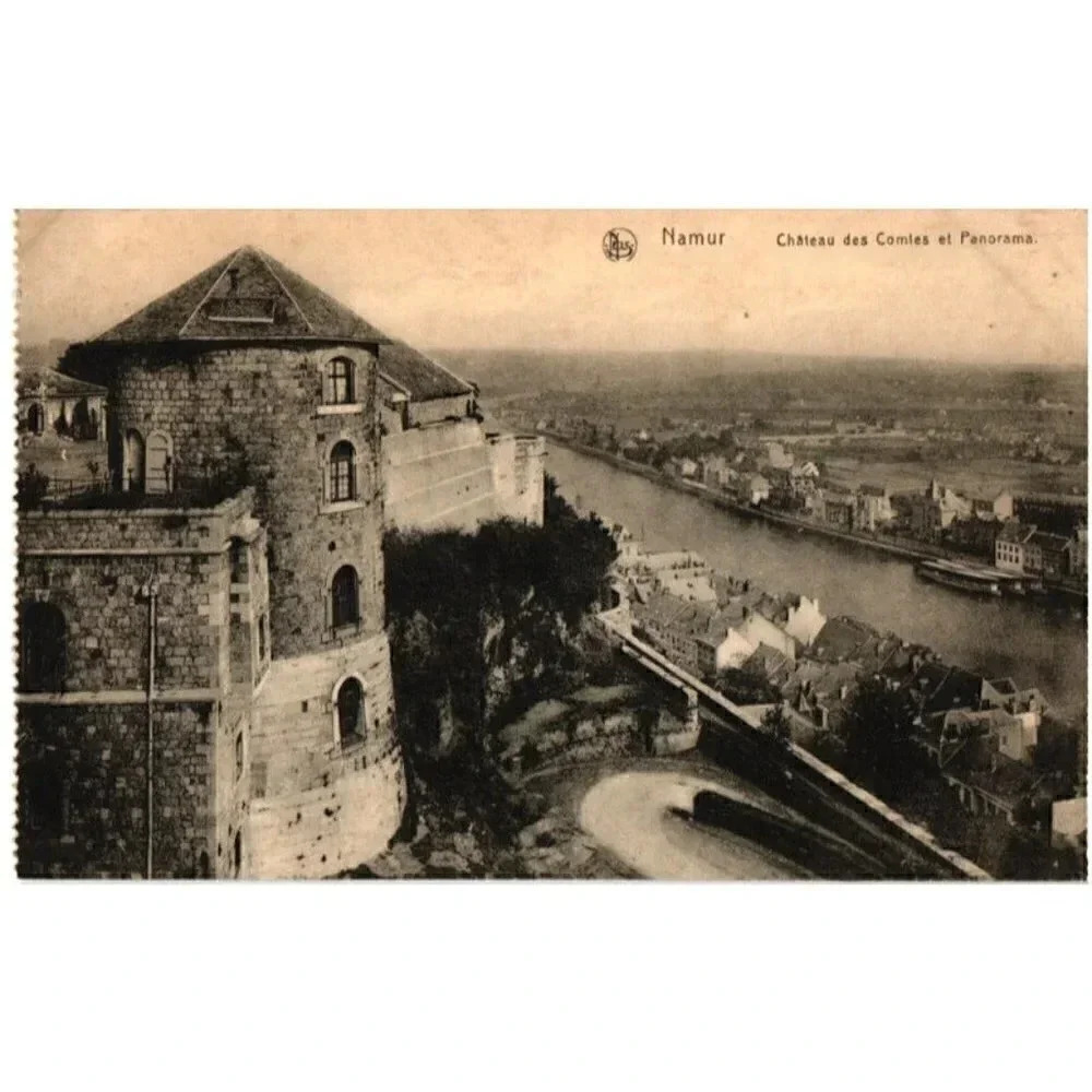 "Namur Chateau des Comtes et Panorama- Namur, Belgium Postcard"